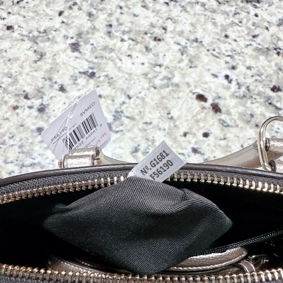 Coach SIERRA SATCHEL IN METALLIC CROSSGRAIN LEATHER/crossbody bag /NWT - Picture 11 of 11